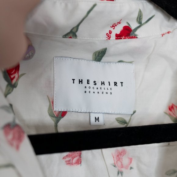 The Shirt by Rochelle Behrens Drop Waist Shirt Dress Smile Girl Rose Print GG11 - Picture 5 of 8